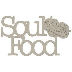 Chipboard. Frase decorativa de cartón: Soul Food | L'aura Bella