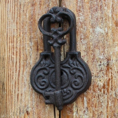 Ancient Key. Aldaba, Cast Iron Vintage Knocker REDESIGN®