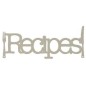 Recipes. Palabra decorativa de cartón