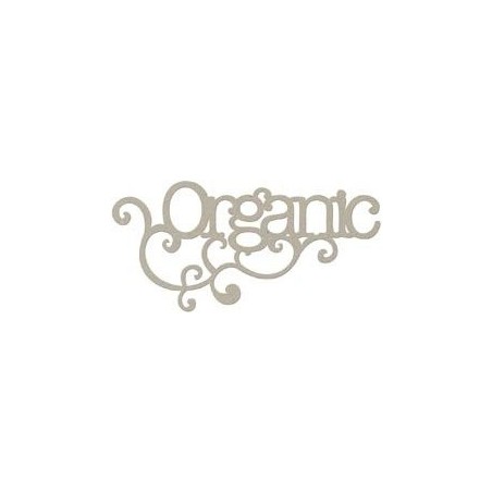 Organic. Palabra decorativa de cartón