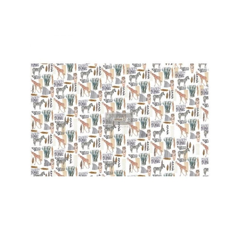 Safari. Decoupage Decor Tissue Paper Redesign  | L'aura Bella