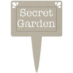 Chipboard. Frase decorativa de cartón: Secret Garden | L'aura Bella