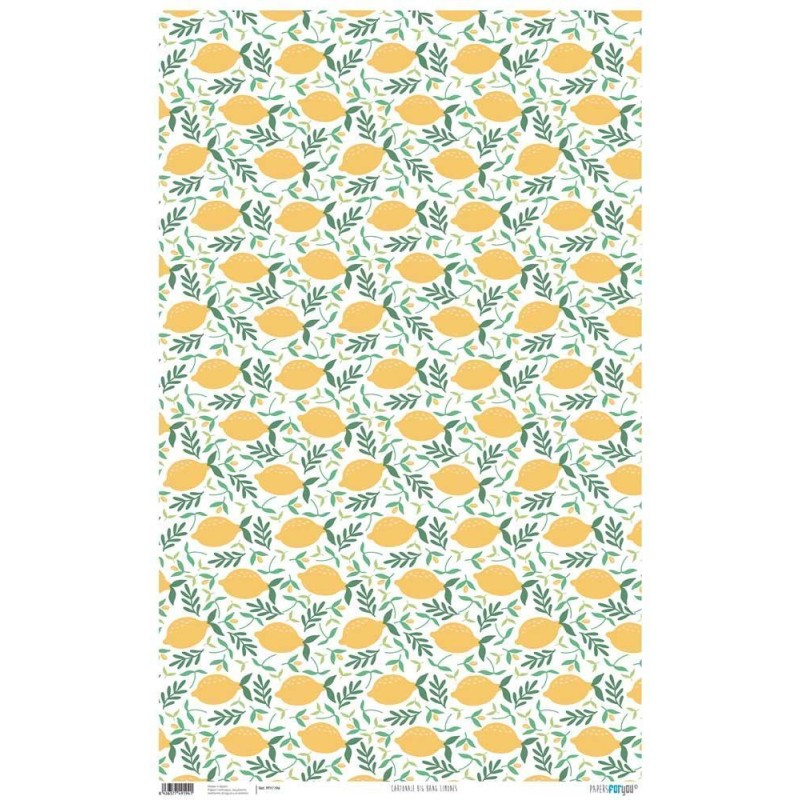 Papel Satin Big Bang Limones 80 x 50 cm. Encuadernación | L'aura Bella