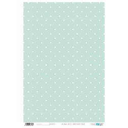 Papel cartonaje PFY-316 Lunar blanco fondo Menta | L'aura Bella