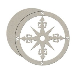 Fabscraps. Chipboard. Colección Rustic . DC48004. Brújula