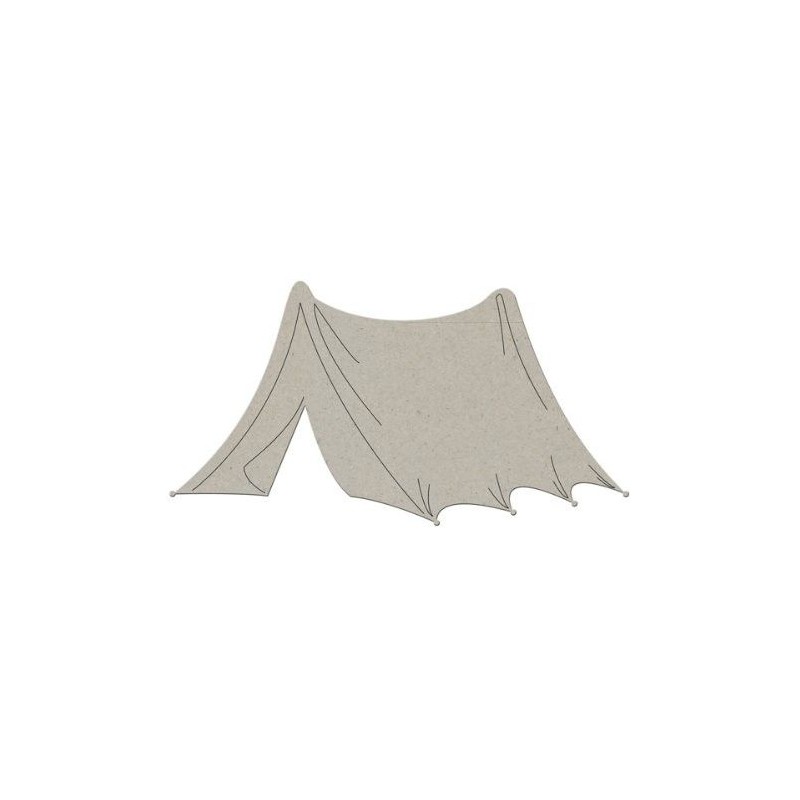 Fabscraps. Chipboard. Colección Rustic . DC48005. Tienda de campaña