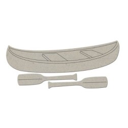 Fabscraps. Chipboard. Colección Rustic . DC48006. Canoa y remos