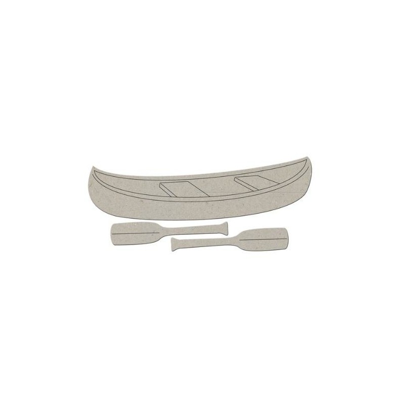 Fabscraps. Chipboard. Colección Rustic . DC48006. Canoa y remos