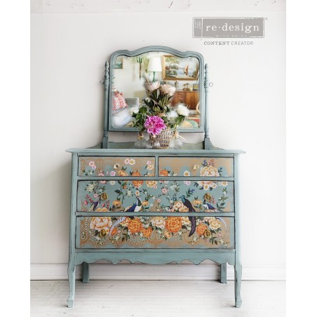 Pheasants & Peonies by CeCe ReStyled. Transfer, calcomania REDESIGN DECOR TRANSFERS®