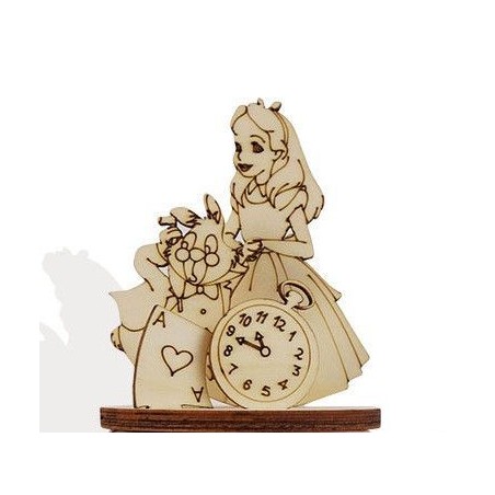 Alicia y el conejo blanco. Siluetas de madera para pintar. Dayka