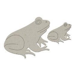 Fabscraps. Chipboard. Colección Rustic . DC48011. Rana (2pzs.)