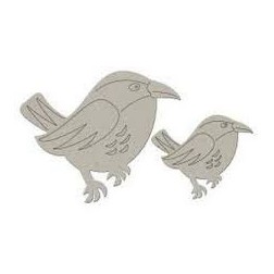 Fabscraps. Chipboard. Colección Rustic . DC48012. Pájaro (2pzs.)