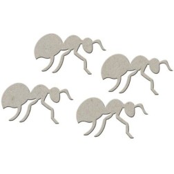 Fabscraps. Chipboard. Colección Rustic . DC48014. Hormigas (4pzs.)