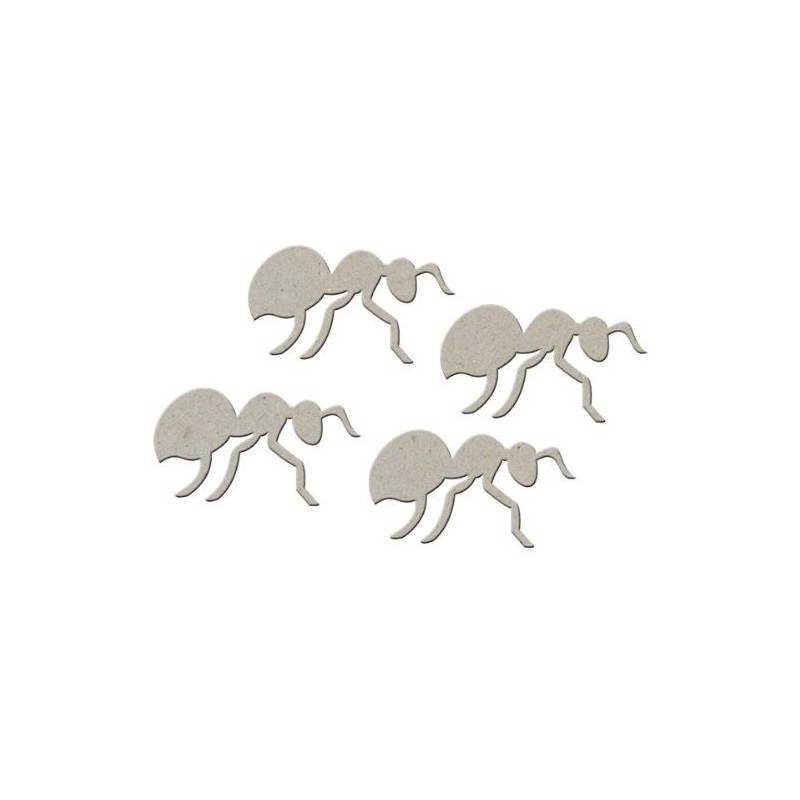 Fabscraps. Chipboard. Colección Rustic . DC48014. Hormigas (4pzs.)