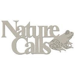 Chipboard. Frase decorativa de cartón: Nature Calls | L'aura Bella