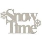Snow Time. Frase decorativa de cartón