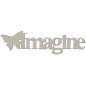 Imagine. Palabra decorativa de cartón
