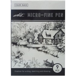 Set de 9 Rotuladores micro-fine pen. Waterproof | L'aura Bella