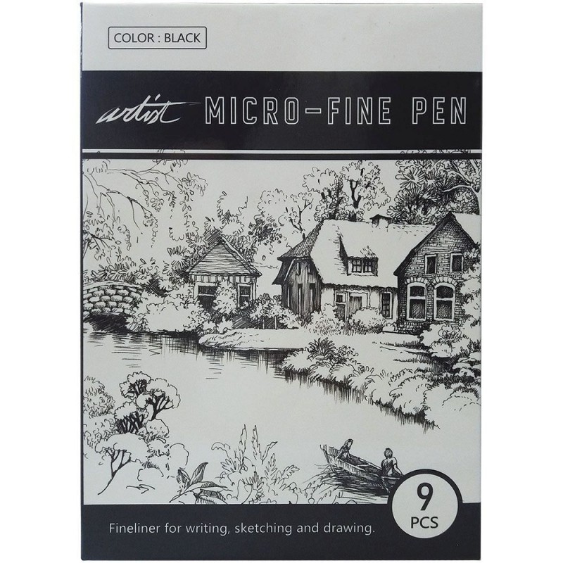 Set de 9 Rotuladores micro-fine pen. Waterproof | L'aura Bella