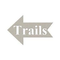 Chipboard. Palabra decorativa de cartón: Trails | L'aura Bella