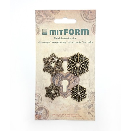 Mitform Christmas 6. 4 Decoraciones de metal