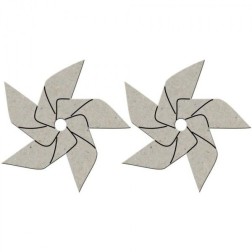 Fabscraps. Chipboard. Colección Victoria . DC49003. Molinillos de viento