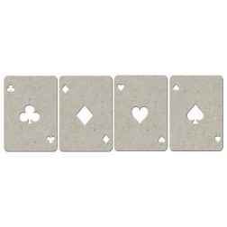 Fabscraps. Chipboard. Colección Victoria . DC49008. Baraja de cartas (ases)