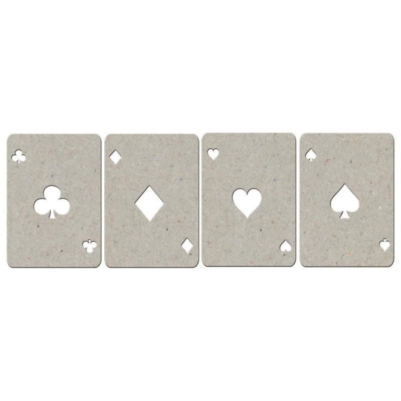 Fabscraps. Chipboard. Colección Victoria . DC49008. Baraja de cartas (ases)