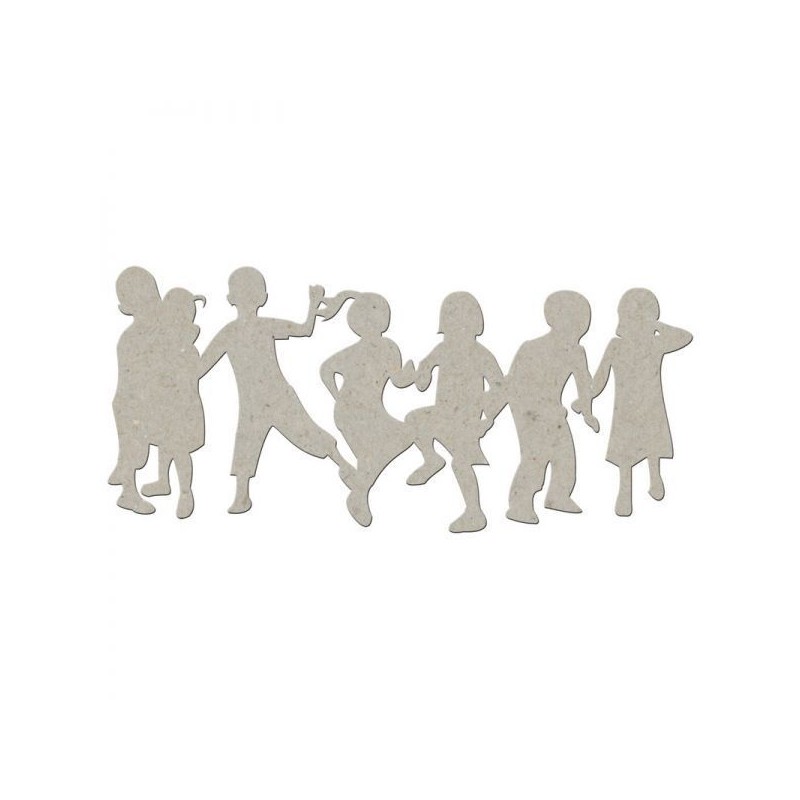 Fabscraps. Chipboard. Colección Victoria . DC49009. Niños jugando