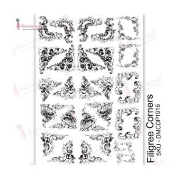 Transfer Me: Filigree Corners. Dress My Craft | L'aura Bella