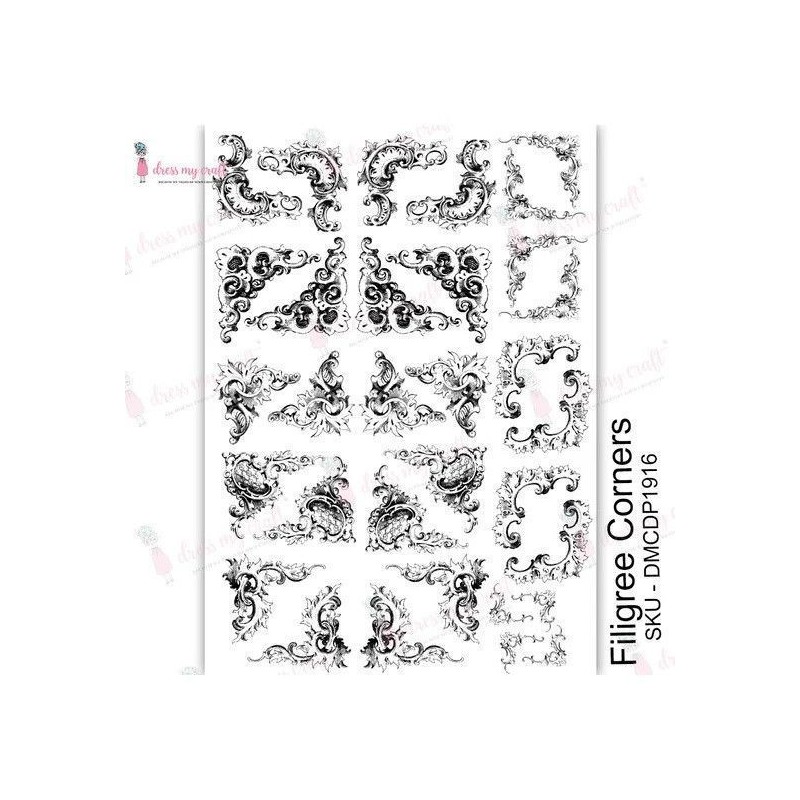 Transfer Me: Filigree Corners. Dress My Craft | L'aura Bella