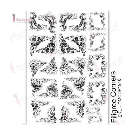 Transfer Me: Filigree Corners. Dress My Craft | L'aura Bella