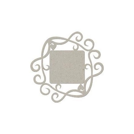 Marco con corazones y filigranas