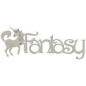 Fantasy. Palabra decorativa de cartón