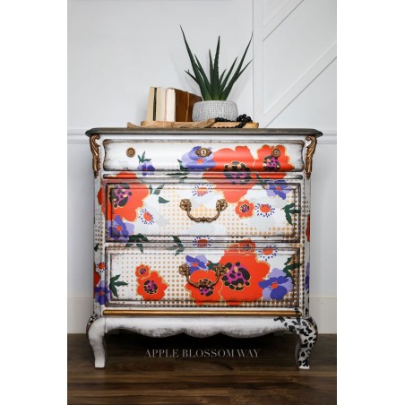 Modernist Floral. Transfer, calcomania. CeCe ReStyled REDESIGN DECOR TRANSFERS®