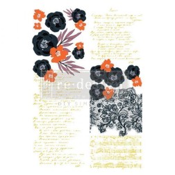 Fleur Noir REDESIGN DECOR TRANSFERS®  655051 | L'aura Bella