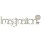 Imagination. Palabra decorativa de cartón