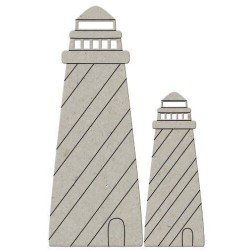 Fabscraps. Chipboard. Colección Summer . DC50004. Faro (2pzs.)