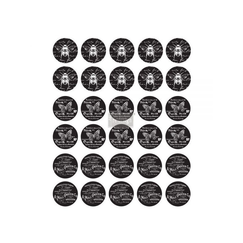 French Noir. REDESIGN KNOB DECOR TRANSFERS® 635794 | L'aura Bella