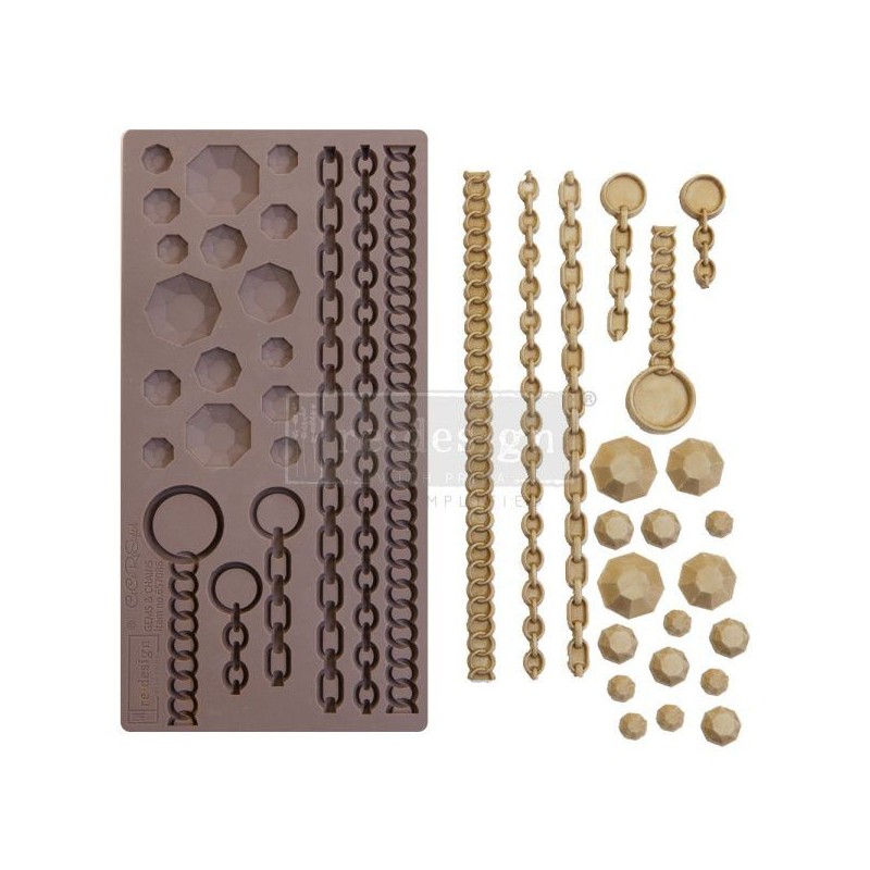 Molde GEMS & CHAINS REDESIGN DECOR MOULDS® 659086 | L'aura Bella