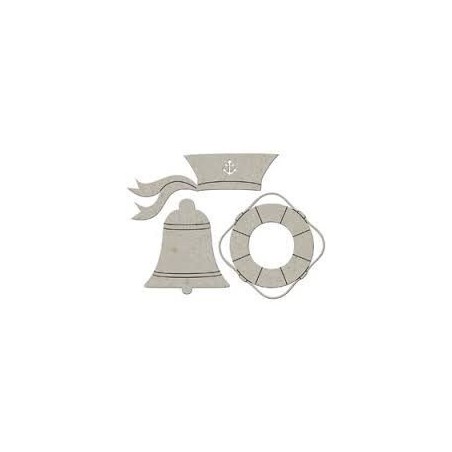 Sombrero de pescador, campana y salvavidas