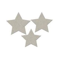 Fabscraps. Chipboard. Colección Summer . DC50011. Estrellas (3pzs.)