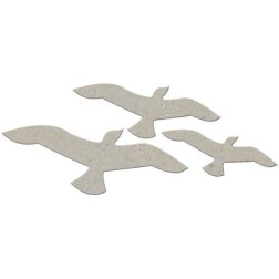 Fabscraps. Chipboard. Colección Summer . DC50014. gaviota (3pzs.)