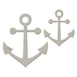 Fabscraps. Chipboard. Colección Summer . DC50015. Ancla (2pzs.)