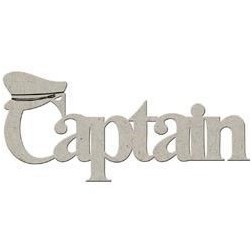 Chipboard. Palabra decorativa de cartón: Captain | L'aura Bella
