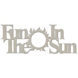 Chipboard. Frase decorativa de cartón: Fun In The Sun | L'aura Bella