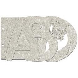 Fabscraps. Álbum. Chipboard. Colección Little Peeps . DC56001. Álbum con las letras A, B, C y D