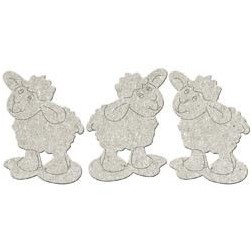 Fabscraps. Chipboard. Colección Little Peeps . DC56003. Oveja (3pzs.)