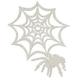 Fabscraps. Chipboard. Colección Little Peeps . DC56007. Araña y su tela