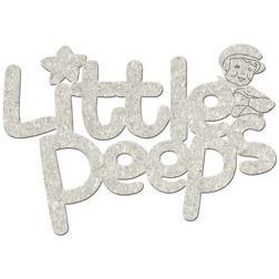Chipboard. Frase decorativa de cartón: Little Peeps | L'aura Bella